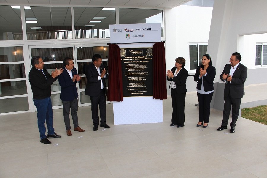 Inauguran Gobernadora Delfina Gómez y Jenaro Martínez la Casa Sindical de la Región 14 en Texcoco