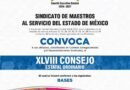 Convoca SMSEM a sus Delegados y Representantes Sindicales al XLVIII Consejo Estatal Ordinario.