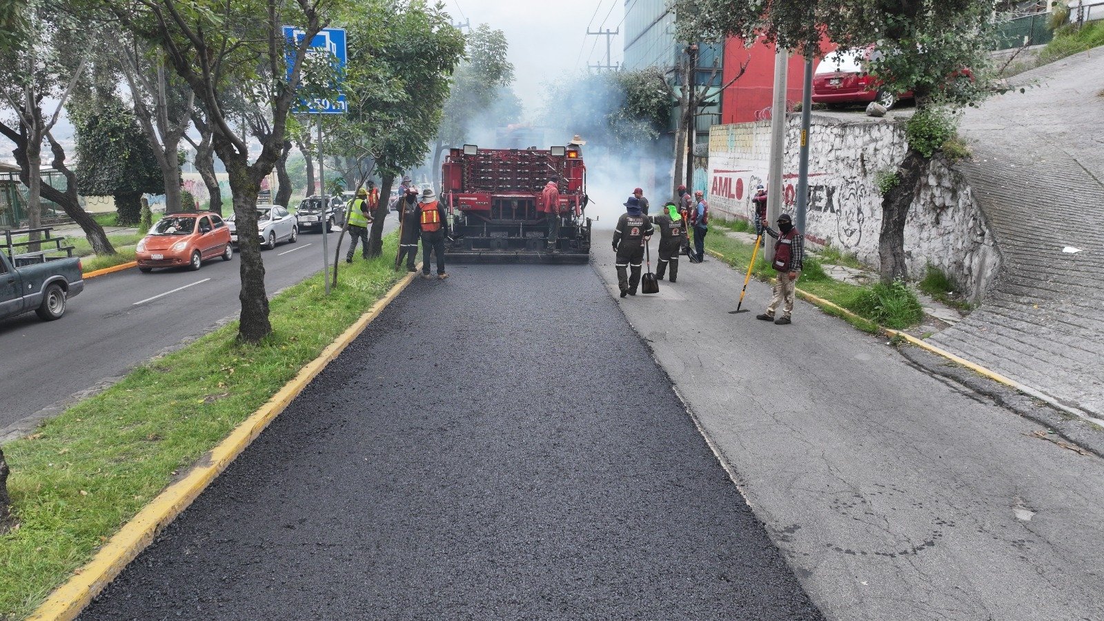 Repavimenta Diablo Dragón nueve calles y avenidas de Toluca en solo seis meses